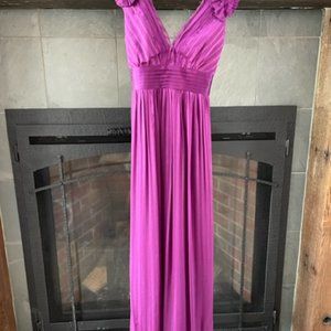 BCBGMaxAzria purple chiffon gown size 4
